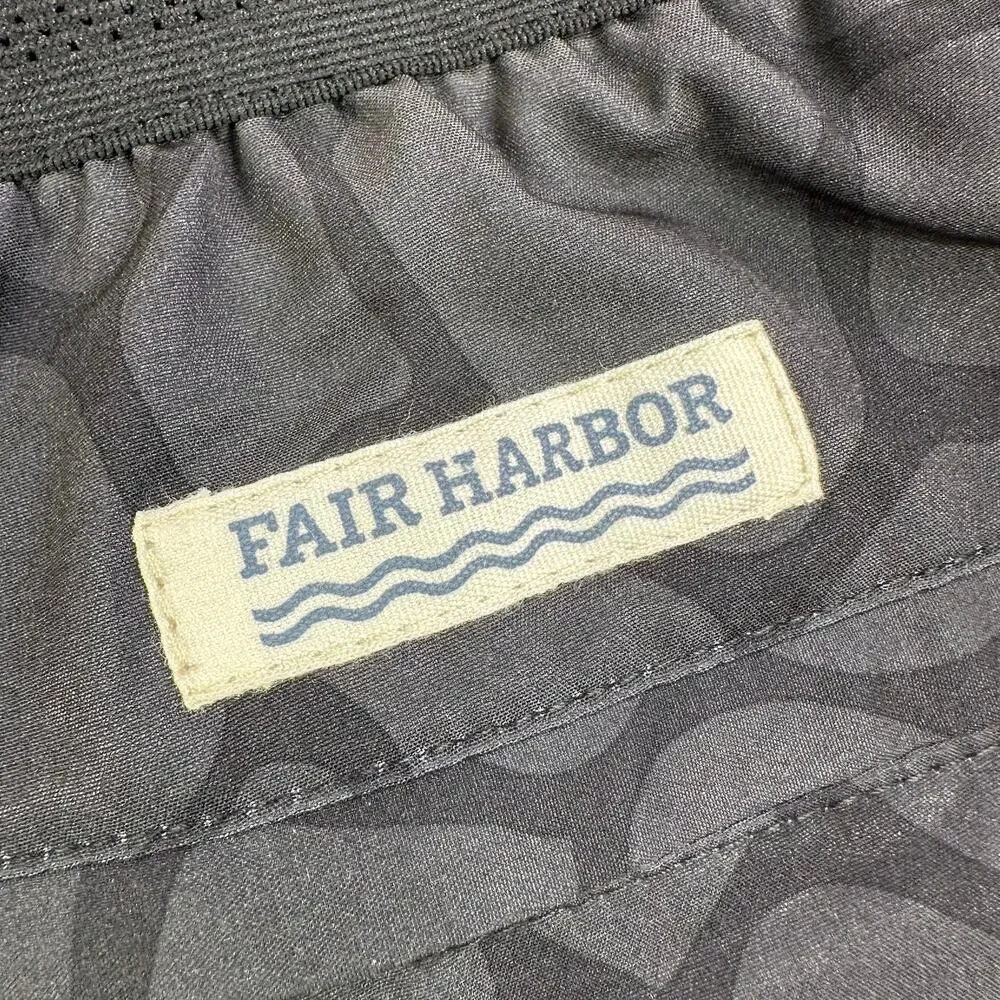 Fair Harbor Shorts Mens XXL Black Pebbles Ozone Water Repellent Board Athletic